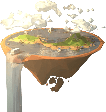 Low poly floating island